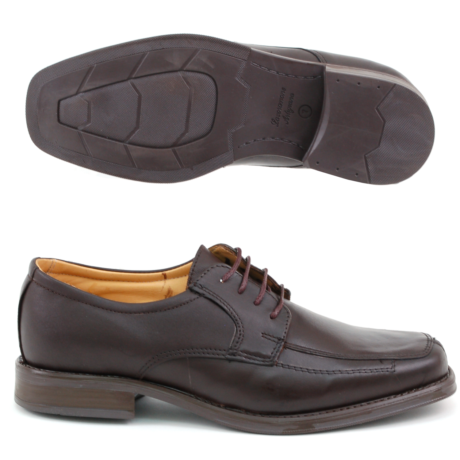 Mens Lace Up Oxfords Dress Shoes Genuine Leather Moc Toe